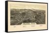 1886, Milford Bird's Eye View, New Hampshire, United States-null-Framed Stretched Canvas