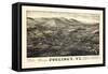 1886, Poultney Bird's Eyes View, Vermont, United States-null-Framed Stretched Canvas