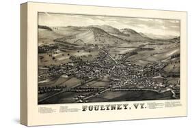 1886, Poultney Bird's Eyes View, Vermont, United States-null-Stretched Canvas