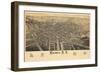 1886, Rome 1886 Bird's Eye View, New York, United States-null-Framed Giclee Print