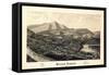 1886, Windsor Bird's Eye View, Vermont, United States-null-Framed Stretched Canvas