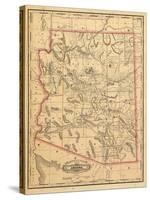 1887, Arizona State Map, United States-null-Stretched Canvas