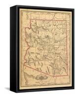 1887, Arizona State Map, United States-null-Framed Stretched Canvas