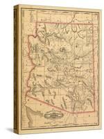 1887, Arizona State Map, United States-null-Stretched Canvas