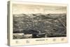 1887, Bennington Bird's Eye View, Vermont, United States-null-Stretched Canvas