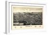 1887, Bennington Bird's Eye View, Vermont, United States-null-Framed Giclee Print