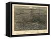 1887, Denver Bird's Eye View, Colorado, United States-null-Framed Stretched Canvas