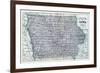 1887, Iowa Rail Road Sectional Map, Iowa, United States-null-Framed Giclee Print