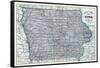 1887, Iowa Rail Road Sectional Map, Iowa, United States-null-Framed Stretched Canvas