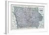 1887, Iowa Rail Road Sectional Map, Iowa, United States-null-Framed Giclee Print