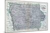 1887, Iowa Rail Road Sectional Map, Iowa, United States-null-Mounted Giclee Print