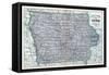 1887, Iowa Rail Road Sectional Map, Iowa, United States-null-Framed Stretched Canvas