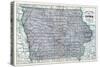 1887, Iowa Rail Road Sectional Map, Iowa, United States-null-Stretched Canvas