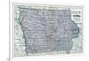 1887, Iowa Rail Road Sectional Map, Iowa, United States-null-Framed Giclee Print