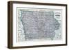 1887, Iowa Rail Road Sectional Map, Iowa, United States-null-Framed Giclee Print