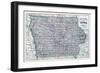 1887, Iowa Rail Road Sectional Map, Iowa, United States-null-Framed Giclee Print