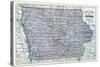 1887, Iowa Rail Road Sectional Map, Iowa, United States-null-Stretched Canvas