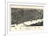 1887, Little Rock Bird's Eye View, Arkansas, United States-null-Framed Giclee Print