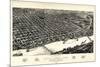 1887, Little Rock Bird's Eye View, Arkansas, United States-null-Mounted Giclee Print