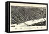 1887, Little Rock Bird's Eye View, Arkansas, United States-null-Framed Stretched Canvas