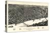 1887, Little Rock Bird's Eye View, Arkansas, United States-null-Stretched Canvas