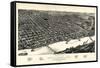 1887, Little Rock Bird's Eye View, Arkansas, United States-null-Framed Stretched Canvas