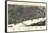 1887, Little Rock Bird's Eye View, Arkansas, United States-null-Framed Stretched Canvas