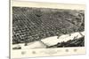 1887, Little Rock Bird's Eye View, Arkansas, United States-null-Stretched Canvas