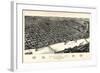 1887, Little Rock Bird's Eye View, Arkansas, United States-null-Framed Giclee Print