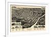 1887, Macon Bird's Eye View, Georgia, United States-null-Framed Premium Giclee Print