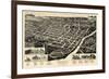 1887, Macon Bird's Eye View, Georgia, United States-null-Framed Premium Giclee Print