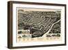 1887, Macon Bird's Eye View, Georgia, United States-null-Framed Giclee Print