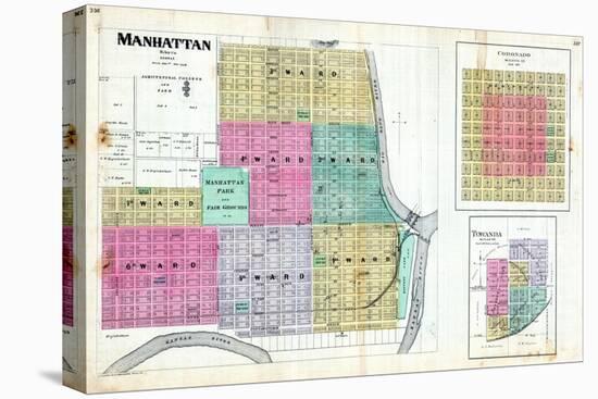 1887, Manhattan, Coronado, Towanda, Kansas, United States-null-Stretched Canvas