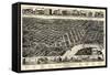 1887, Montgomery Bird's Eye View, Alabama, United States-null-Framed Stretched Canvas