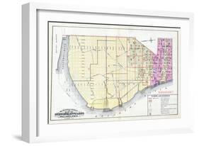 1887, Philadelphia Wards 1, 2, 3, 4, Pennsylvania, United States-null-Framed Giclee Print