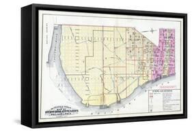 1887, Philadelphia Wards 1, 2, 3, 4, Pennsylvania, United States-null-Framed Stretched Canvas