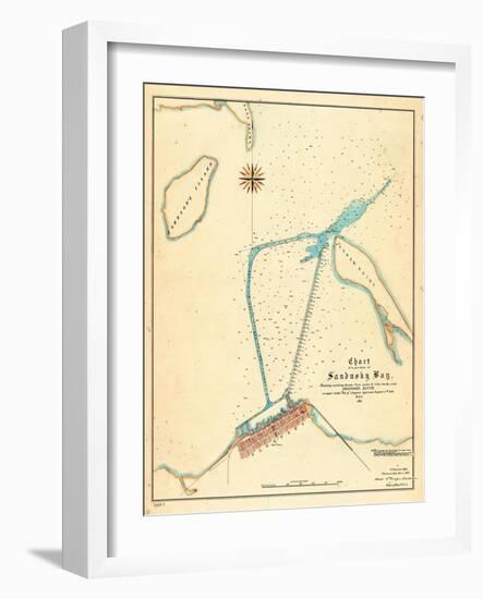 1887, Sandusky Bay Chart Ohio, Ohio, United States-null-Framed Giclee Print