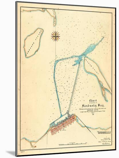 1887, Sandusky Bay Chart Ohio, Ohio, United States-null-Mounted Giclee Print