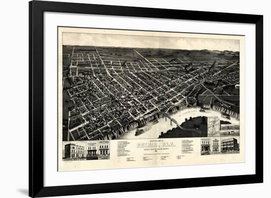 1887, Selma Bird's Eye View, Alabama, United States-null-Framed Giclee Print