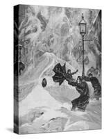 1888 Blizzard in New York-null-Stretched Canvas