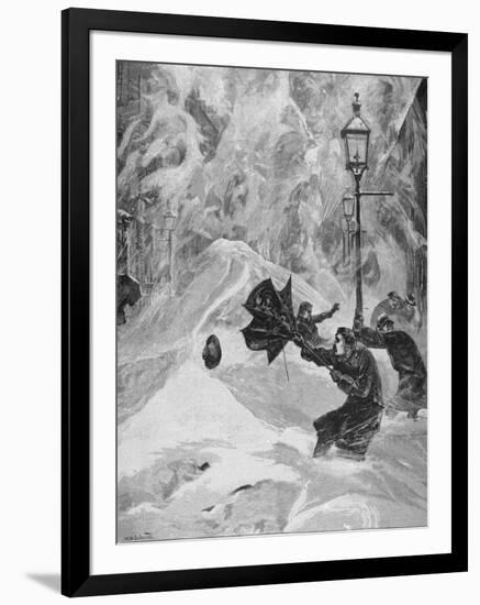 1888 Blizzard in New York-null-Framed Giclee Print