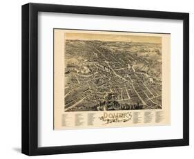 1888, Dover Bird's Eye View, New Hampshire, United States-null-Framed Premium Giclee Print