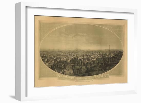 1888 Las Angeles Map-N. Harbick-Framed Premium Giclee Print