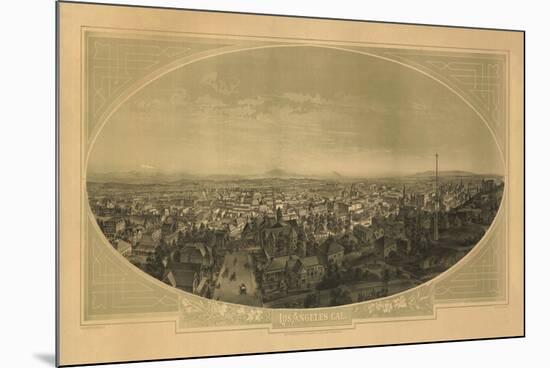 1888 Las Angeles Map-N. Harbick-Mounted Art Print