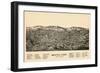 1889, Bristol Bird's Eye View, Connecticut, United States-null-Framed Giclee Print