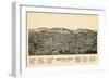 1889, Bristol Bird's Eye View, Connecticut, United States-null-Framed Giclee Print