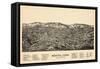 1889, Bristol Bird's Eye View, Connecticut, United States-null-Framed Stretched Canvas