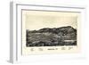 1889, Bristol Bird's Eye View, Vermont, United States-null-Framed Giclee Print