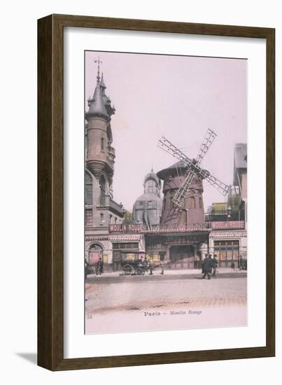 1889 Carte Postal colorée Moulin Rouge-Jules Chéret-Framed Giclee Print