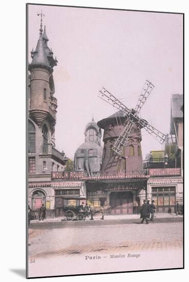 1889 Carte Postal colorée Moulin Rouge-Jules Chéret-Mounted Giclee Print